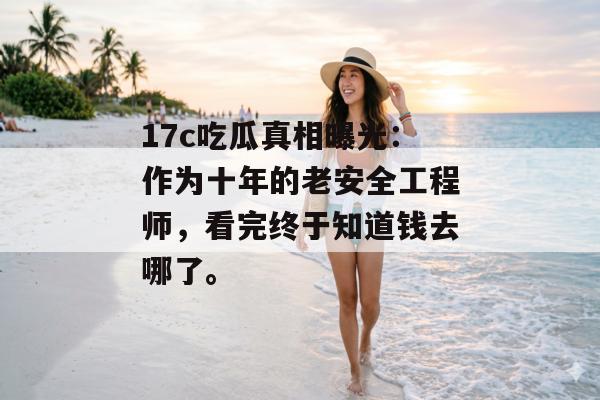 17c吃瓜真相曝光：作为十年的老安全工程师，看完终于知道钱去哪了。